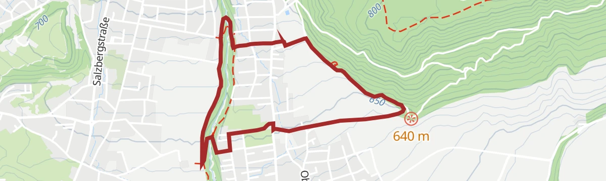 Route map: Weissenbachrunde leichte Nordic Walking Runde bei Mils, Tirol